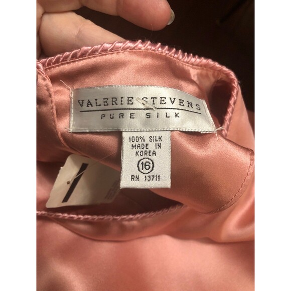 NWT Valerie Steven’s Pure Silk Mauve Pink 100% Silk Blouse, Office Siren, SZ 16 - Picture 9 of 10